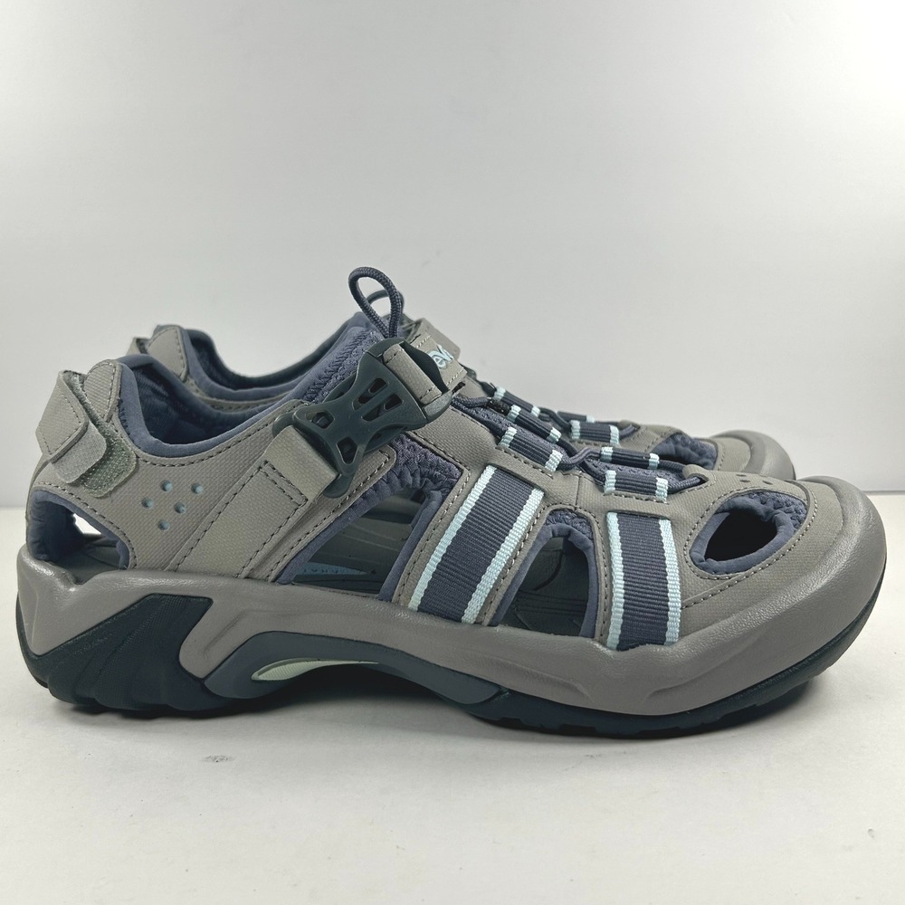 Teva Omnium Hiking Sandals Gray Blue S/N 6154 Womens 8 Water Shoes Gorpcore